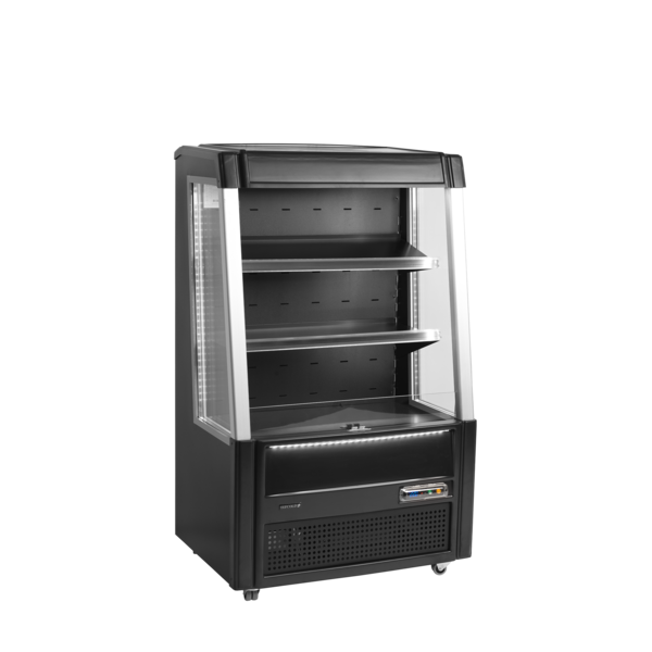 Tefcold Tefcold ODC90 BLACK | Multideck - Laag open front | 242L | -1 tot +7°C | Energielabel F | 915 x 640 x 1540mm