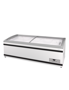 Tefcold Tefcold Diepvrieseiland met glazen schuifdeksels | NEWLINZ220 | 577L | -24 tot -16°C | Energielabel C | 2200 x 885 x 840mm