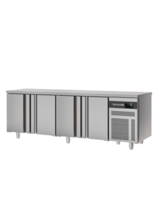 Tefcold Tefcold EURO GN4 | Gekoelde werktafel 4deurs GN1/1 | 360L | -2 tot +8°C | Energielabel A | 2257 x 700 x 850mm