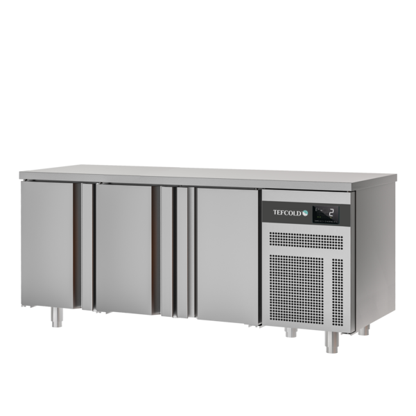 Tefcold Tefcold EURO GN3 | Gekoelde werktafel 3deurs GN1/1 | 270L | -2 tot +8°C | Energielabel A | 1792 x 700 x 850mm