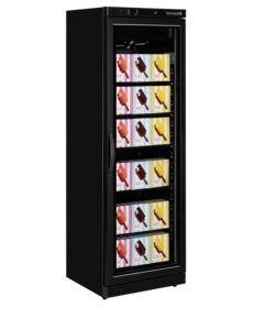 Tefcold Tefcold Displayvrieskast | UF400VGB | 340L | -24 tot -10°C | Energielabel C | 600 x 585 x 1855mm