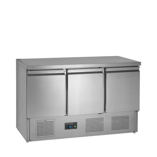 Tefcold Tefcold SA1365 S/S | Saladette-koelwerkbank GN1/1 | 368L | +2 tot +10°C | Energielabel C | 1365 x 700 x 877mm