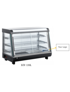 Tefcold Tefcold RCR-136 HOT | Warmhoud vitrine 4 zijden glas | 904 x 486 x 636mm