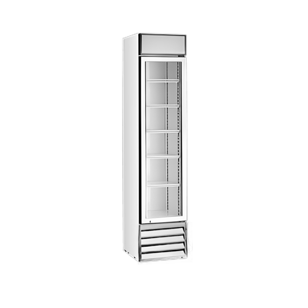 Tefcold Tefcold ARV165 | Drankenkoeling smal - Glasdeur | 145L | +2 tot +8°C | Energielabel D | 390 x 400 x 1820mm