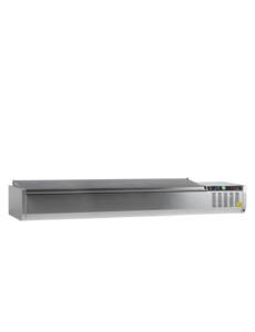 Tefcold Tefcold GVC38-200 S/S | Koelvitrine GN1/3 | 63.9L | +2 tot +8°C | 2000 x 395 x 288.5mm