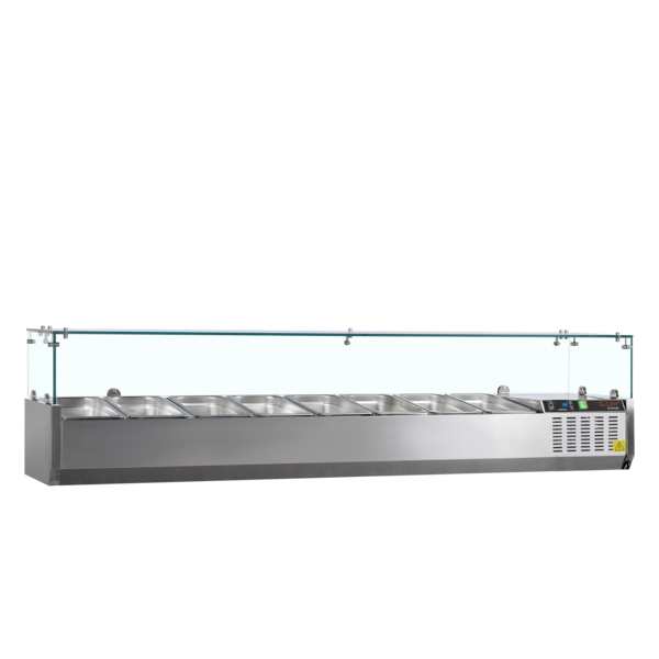 Tefcold Tefcold GVC38-180 | Koelvitrine GN1/3 | 56.8L | +2 tot +8°C | 1800 x 395 x 448mm