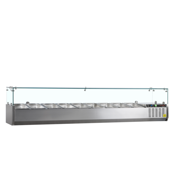Tefcold Tefcold GVC33-200 | Koelvitrine GN1/4 | 52L | +2 tot +8°C | 2000 x 335 x 448mm