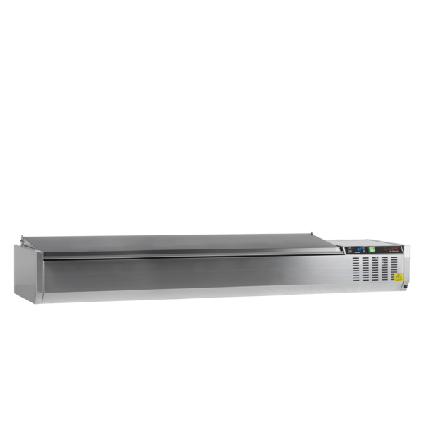 Tefcold Tefcold GVC33-200 S/S | Koelvitrine GN1/4 | 52L | +2 tot +8°C | 2000 x 335 x 288.5mm