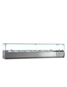Tefcold Tefcold GVC33-180 | Koelvitrine GN1/4 | 41.6L | +2 tot +8°C | 1800 x 335 x 448mm