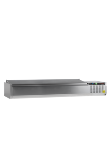 Tefcold Tefcold GVC33-180 S/S | Koelvitrine GN1/4 | 41.6L | +2 tot +8°C | 1800 x 335 x 288.5mm