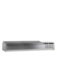 Tefcold Tefcold GVC38-150 S/S | Koelvitrine GN1/3 | 42.6L | +2 tot +8°C | 1500 x 395 x 288.5mm