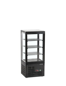Tefcold Tefcold UPD80-BLACK | Koelvitrine - countertop | 78L | +2 tot +12°C | Energielabel C | 428 x 386 x 1000mm