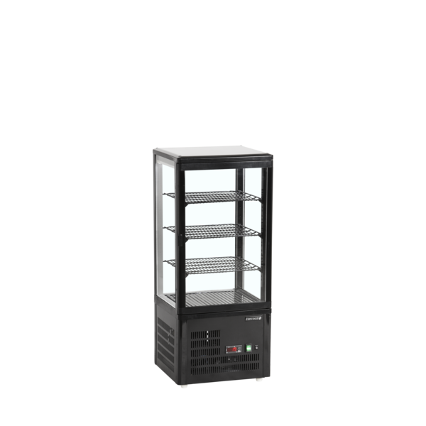 Tefcold Tefcold UPD80-BLACK | Koelvitrine - countertop | 78L | +2 tot +12°C | Energielabel C | 428 x 386 x 1000mm