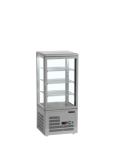 Tefcold Tefcold UPD80-GREY | Koelvitrine - countertop | 78L | +2 tot +12°C | Energielabel C | 428 x 386 x 1000mm