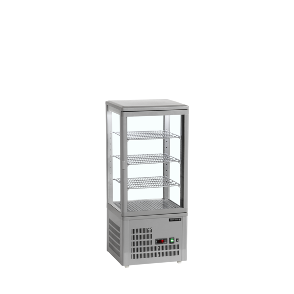 Tefcold Tefcold UPD80-GREY | Koelvitrine - countertop | 78L | +2 tot +12°C | Energielabel C | 428 x 386 x 1000mm