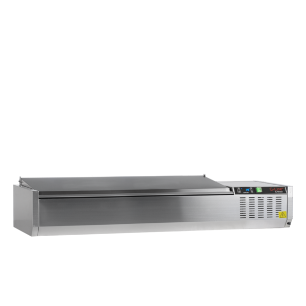 Tefcold Tefcold GVC33-150 S/S | Koelvitrine GN1/4 | 36.4L | +2 tot +8°C | 1500 x 335 x 288.5mm