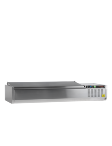 Tefcold Tefcold GVC33-140 S/S | Koelvitrine GN1/4 | 31L | +2 tot +8°C | 1400 x 335 x 288.5mm