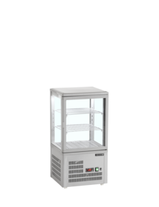 Tefcold Tefcold UPD60-GREY | Koelvitrine - countertop | 58L | +2 tot +12°C | Energielabel C | 428 x 386 x 855mm