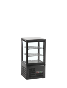 Tefcold Tefcold UPD60-BLACK | Koelvitrine - countertop | 58L | +2 tot +12°C | Energielabel C | 428 x 386 x 855mm