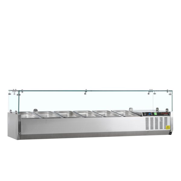Tefcold Tefcold GVC33-150 | Koelvitrine GN1/4 | 36.4L | +2 tot +8°C | 1500 x 335 x 448mm