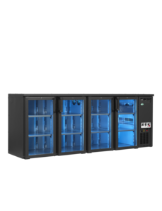 Tefcold Tefcold Hoogwaardige barkoeler | SCL-2222GMU+ | 574L | +2 tot +10°C | Energielabel D | 2200 x 560 x 820mm