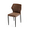 Veba Louis - Stapelbare stoel met kunstlederen bekleding | Cognac | 49x56x80(H)cm | 52001