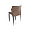 Veba Louis - Stapelbare stoel met kunstlederen bekleding | Cognac | 49x56x80(H)cm | 52001