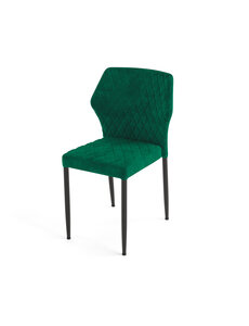 Veba Louis - Stapelbare stoel met velours bekleding | Groen | 49x56x80(H)cm | 52002