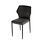 Veba Louis - Stapelbare stoel met kunstlederen bekleding | Zwart | 49x56x80(H)cm | 52003