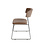 Veba Mundo - Stapelbare stoel met kunstlederen bekleding | Cognac | 48x57x78(H)cm | 53001