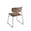 Veba Mundo - Stapelbare stoel met kunstlederen bekleding | Cognac | 48x57x78(H)cm | 53001