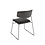 Veba Mundo - Stapelbare stoel met kunstlederen bekleding | Zwart | 48x57x78(H)cm | 53002