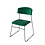 Veba Mundo - Stapelbare stoel met velours bekleding | Groen | 48x57x78(H)cm | 53003