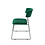 Veba Mundo - Stapelbare stoel met velours bekleding | Groen | 48x57x78(H)cm | 53003