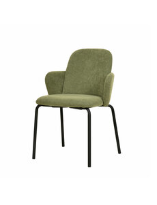 Veba Paddy - Stapelbare gestoffeerde armstoel | Groen | 56x56x82(H)cm | 51006