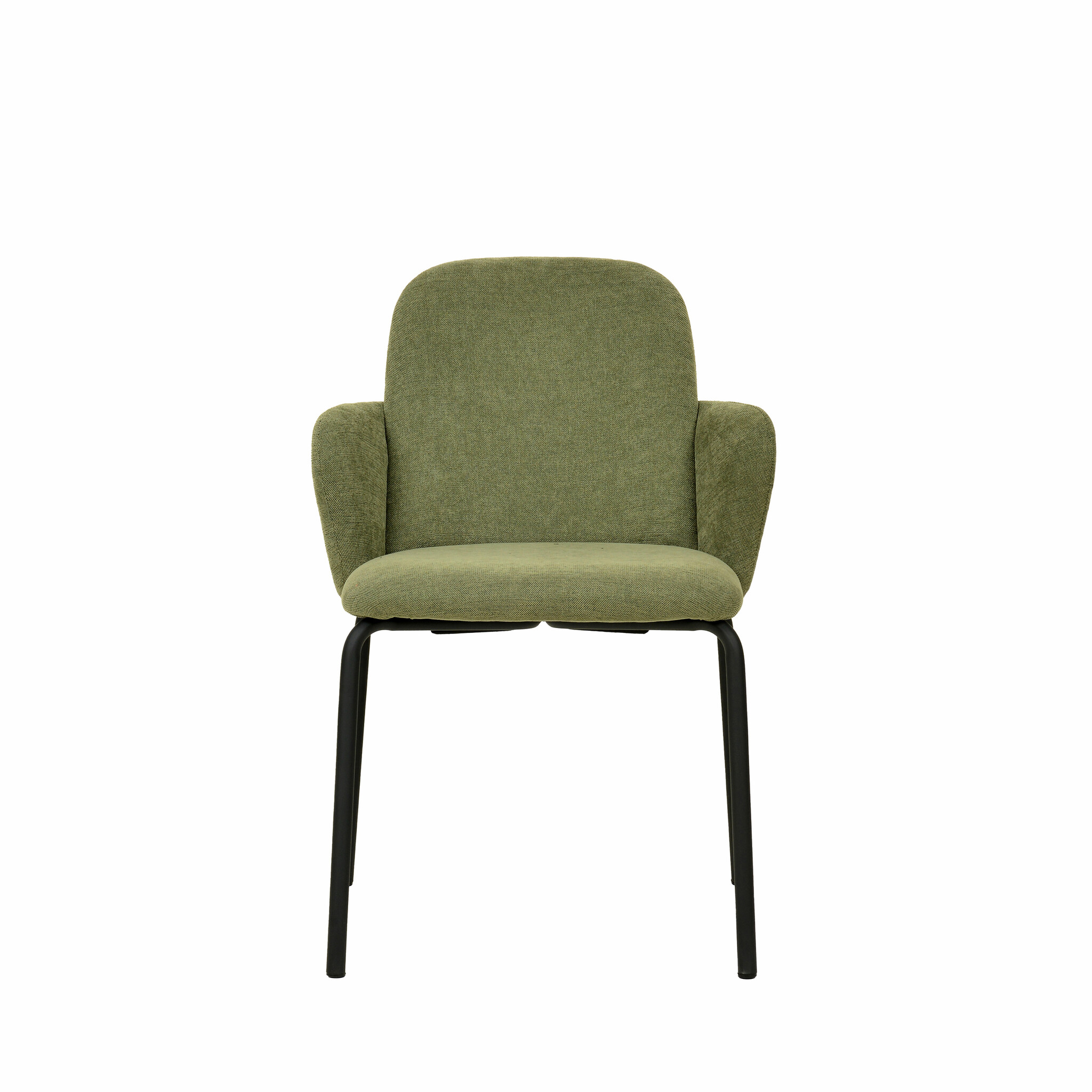 Veba Paddy - Stapelbare gestoffeerde armstoel | Groen | 56x56x82(H)cm | 51006, foto 2 van 4