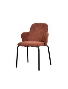 Veba Paddy - Stapelbare gestoffeerde armstoel | Bruin-Rood | 56x56x82(H)cm | 51007
