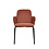 Veba Paddy - Stapelbare gestoffeerde armstoel | Bruin-Rood | 56x56x82(H)cm | 51007