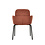 Veba Paddy - Stapelbare gestoffeerde armstoel | Bruin-Rood | 56x56x82(H)cm | 51007