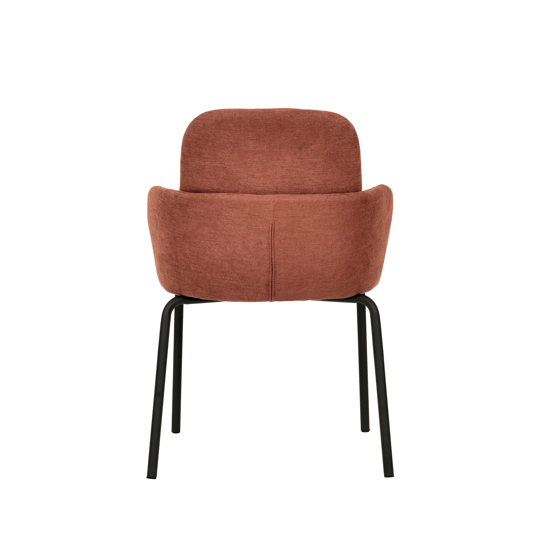 Veba Paddy - Stapelbare gestoffeerde armstoel | Bruin-Rood | 56x56x82(H)cm | 51007, foto 4 van 4