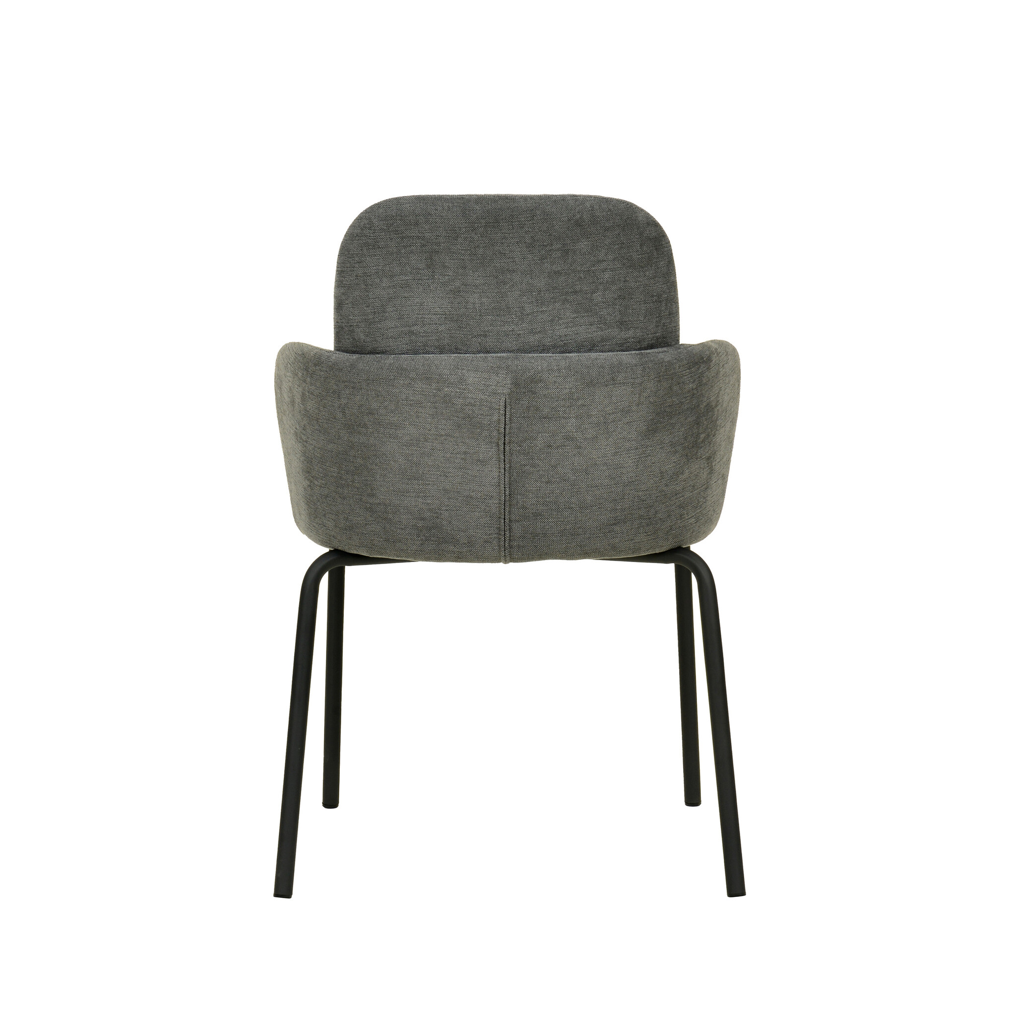 Veba Paddy - Stapelbare gestoffeerde armstoel | Donker grijs | 56x56x82(H)cm | 51008, foto 4 van 4