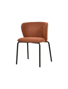 Veba Break - Stapelbare gestoffeerde stoel | Bruin-Rood | 55x53x75(H)cm | 51013