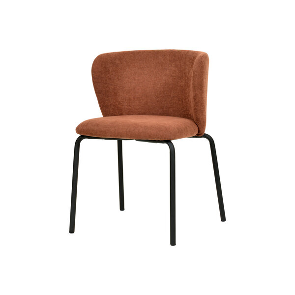 Veba Break - Stapelbare gestoffeerde stoel | Bruin-Rood | 55x53x75(H)cm | 51013