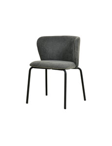 Veba Break - Stapelbare gestoffeerde stoel | Donker grijs | 55x53x75(H)cm | 51014