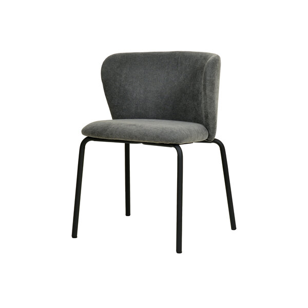 Veba Break - Stapelbare gestoffeerde stoel | Donker grijs | 55x53x75(H)cm | 51014