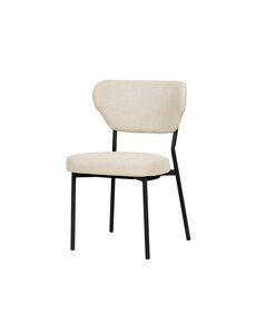 Veba Duko - Stapelbare gestoffeerde stoel | Zand | 53x55x83(H)cm | 51021