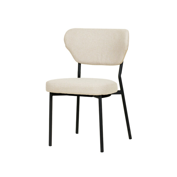Veba Duko - Stapelbare gestoffeerde stoel | Zand | 53x55x83(H)cm | 51021