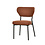 Veba Duko - Stapelbare gestoffeerde stoel | Bruin | 53x55x83(H)cm | 51023