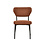 Veba Duko - Stapelbare gestoffeerde stoel | Bruin | 53x55x83(H)cm | 51023