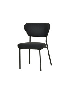 Veba Duko - Stapelbare gestoffeerde stoel | Zwart | 53x55x83(H)cm | 51024